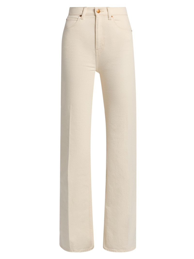 Women's The Crease Bootcut Jeans - Ecru 1