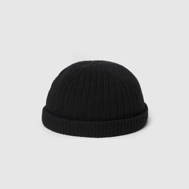 Rib knit wool hat 1