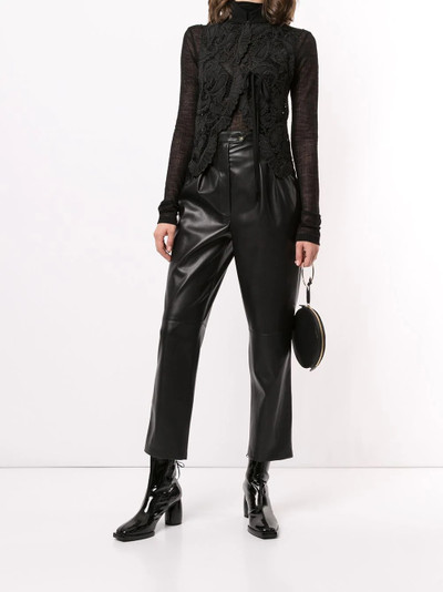 Ann Demeulemeester semi-sheer mock neck top outlook