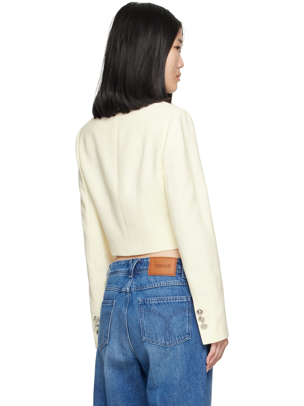 Beige Malfilé Jacket - 3