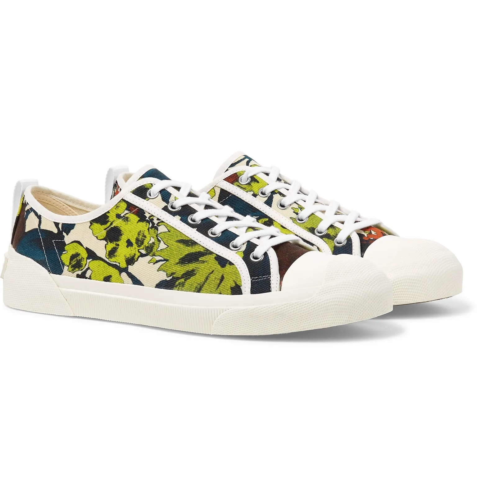 Rubber-Trimmed Floral-Print Canvas Sneakers - 2