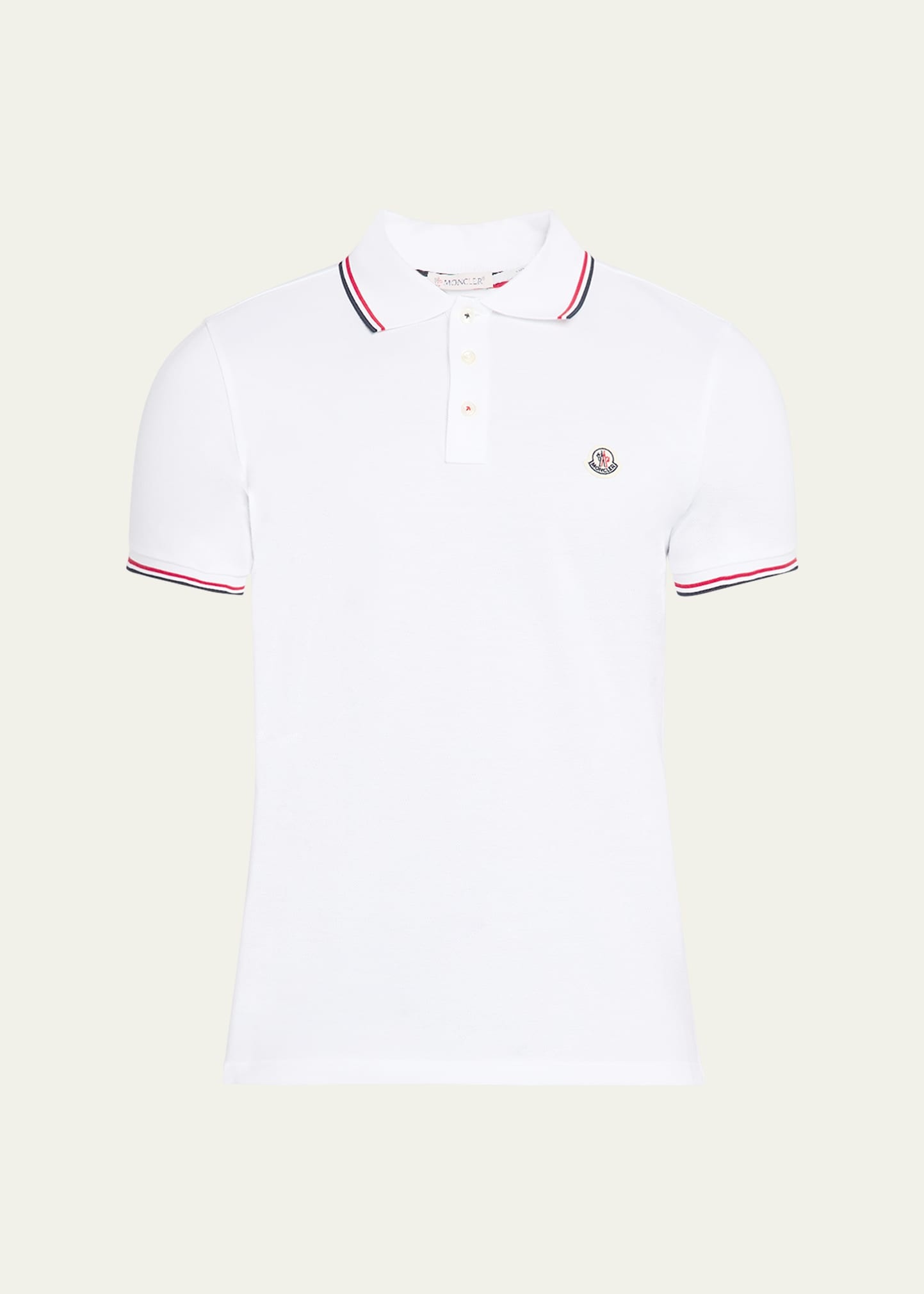 Men's Striped-Trim Polo Shirt - 1