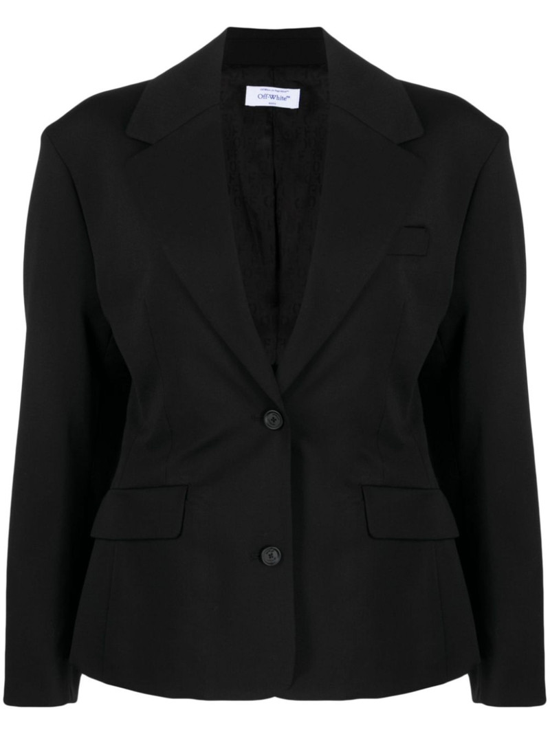 stretch-wool tailored blazer - 1