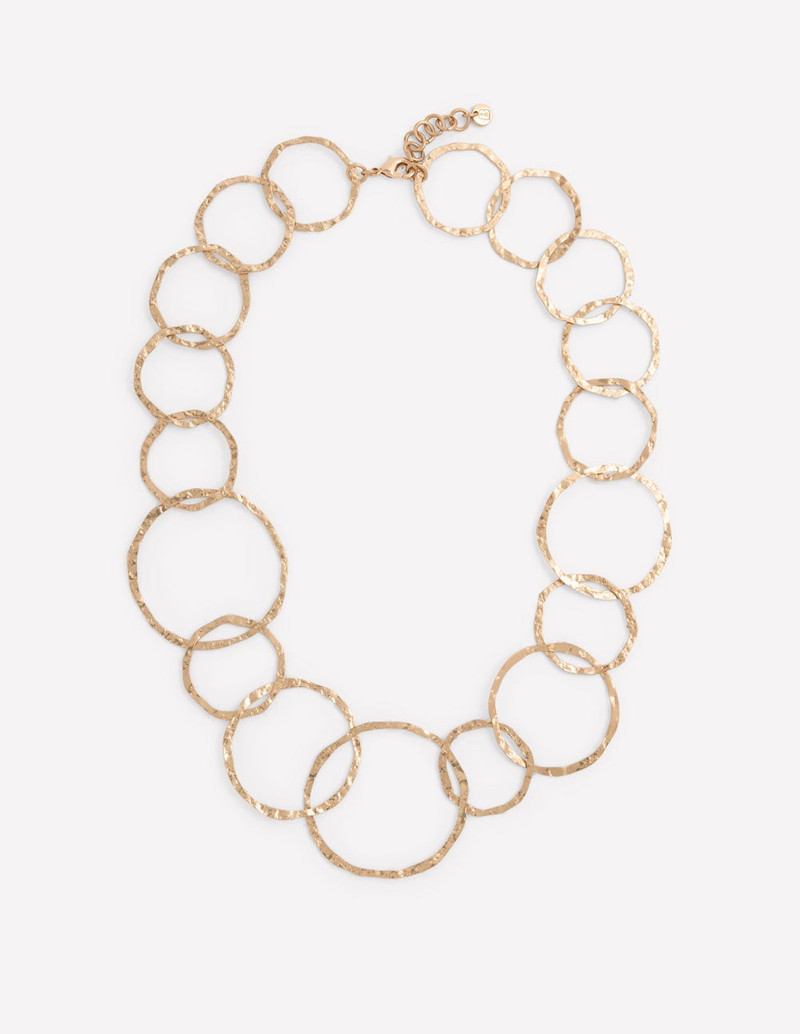 Statement Circle Necklace-Gold Colour 1