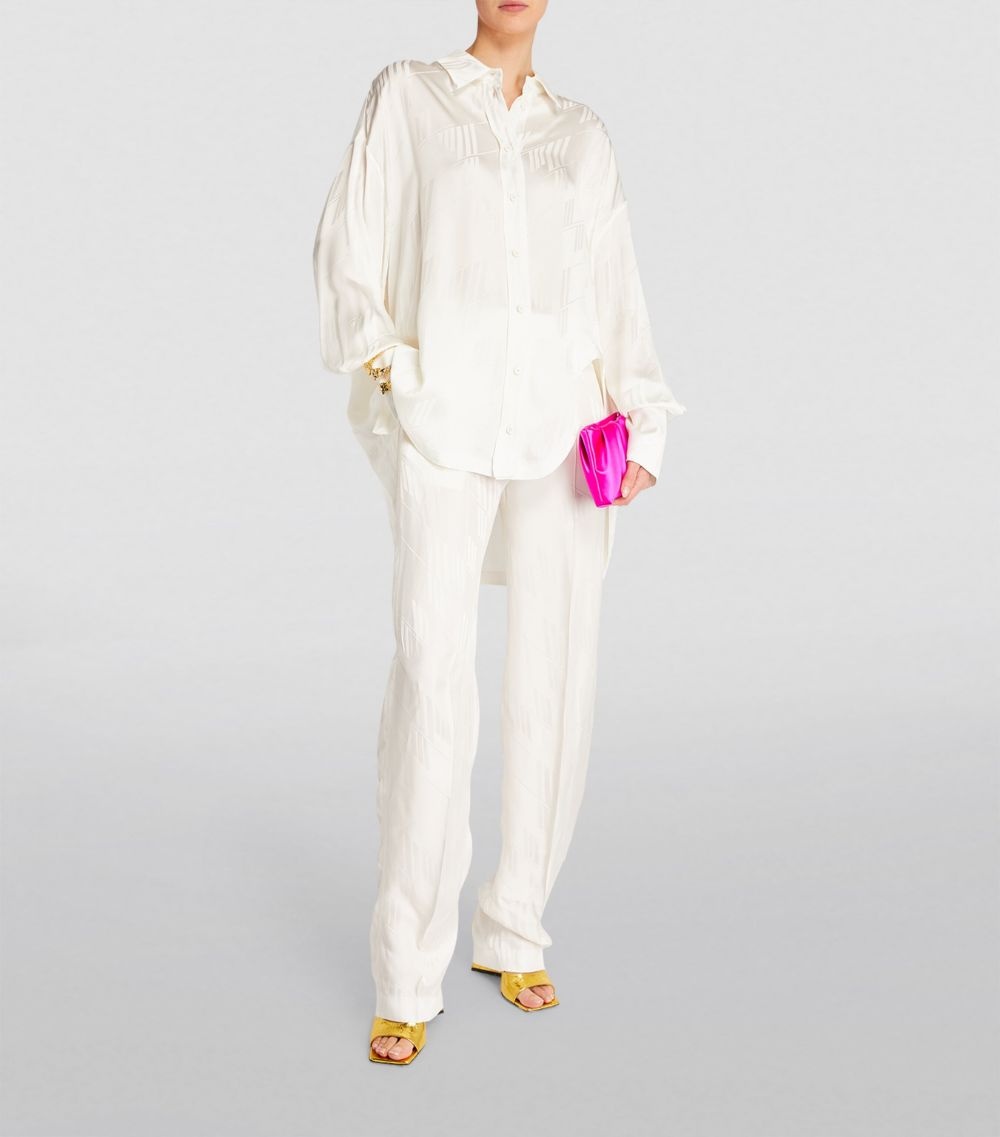 パンツ The Attico Logo-Jacquard Trousers THE ATTICO logo-jacquard trousers | REVERSIBLE
