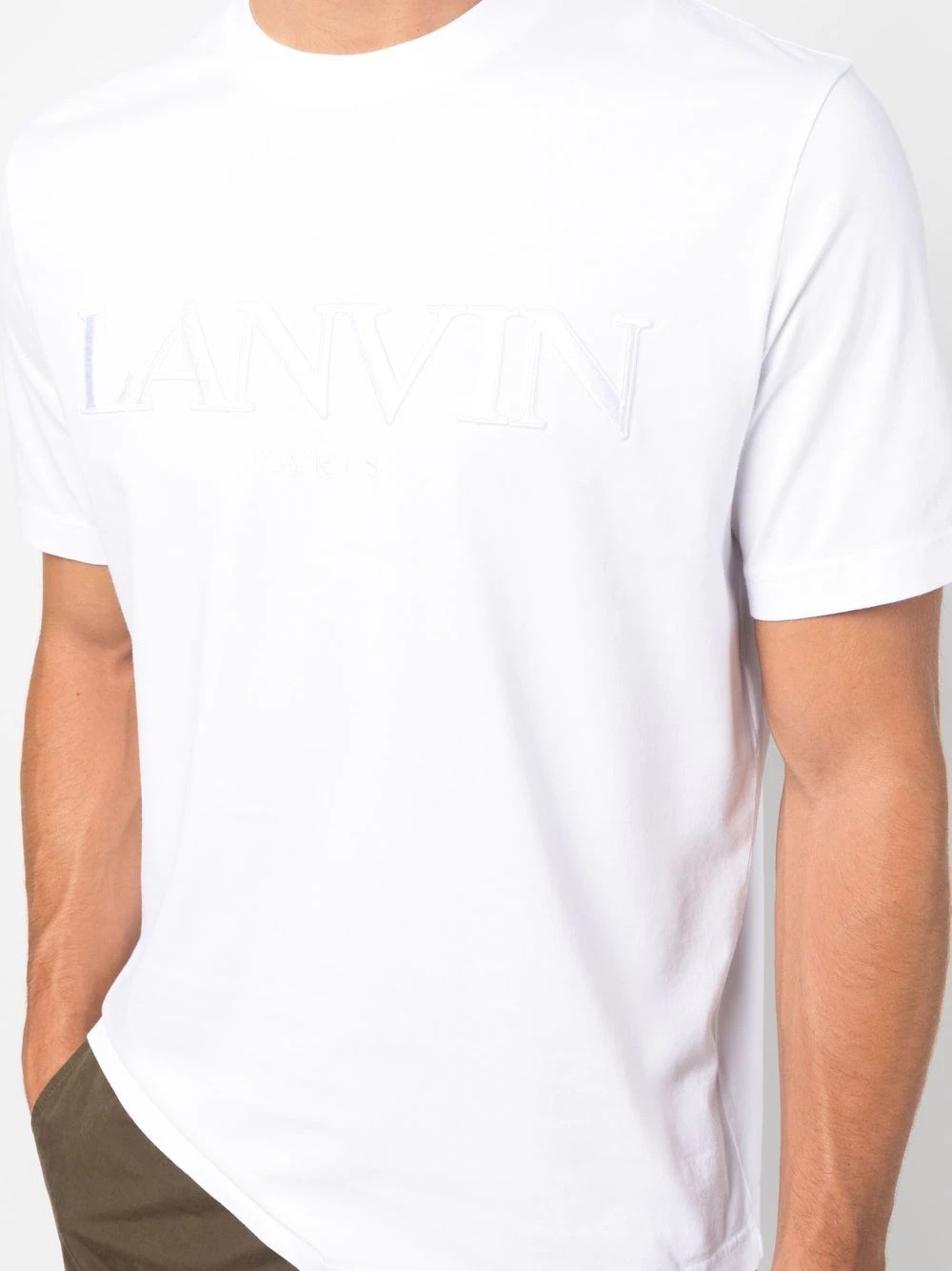 logo-embroidered cotton T-shirt - 5