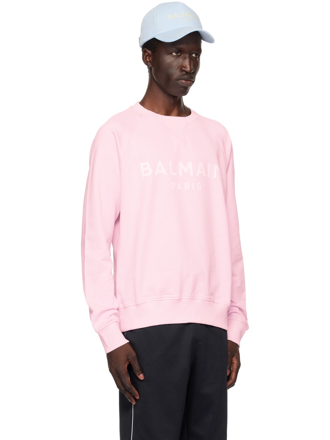 Pink 'Balmain Paris' Printed Sweatshirt - 2