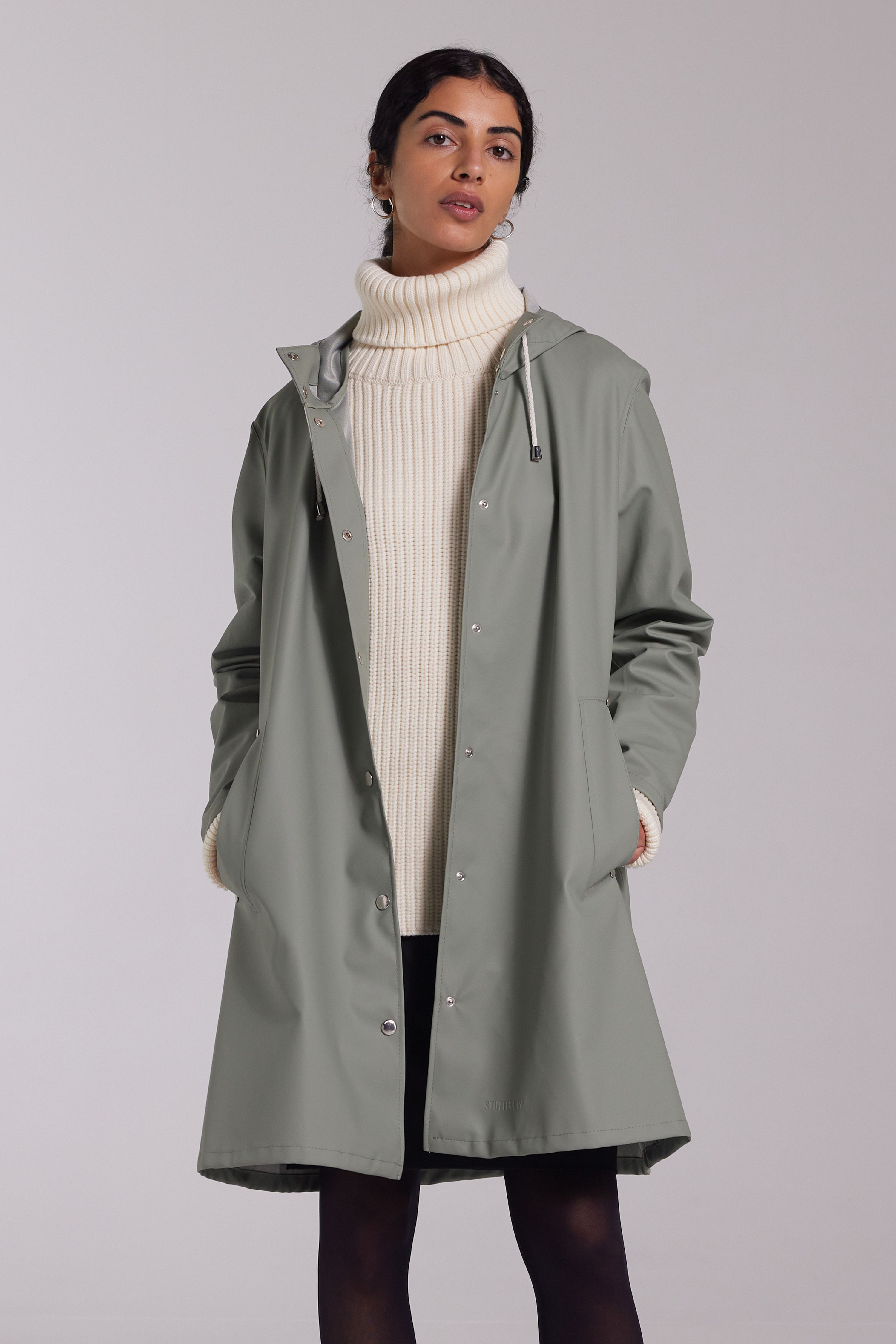 Mosebacke Lightweight Raincoat Khaki Green - 7