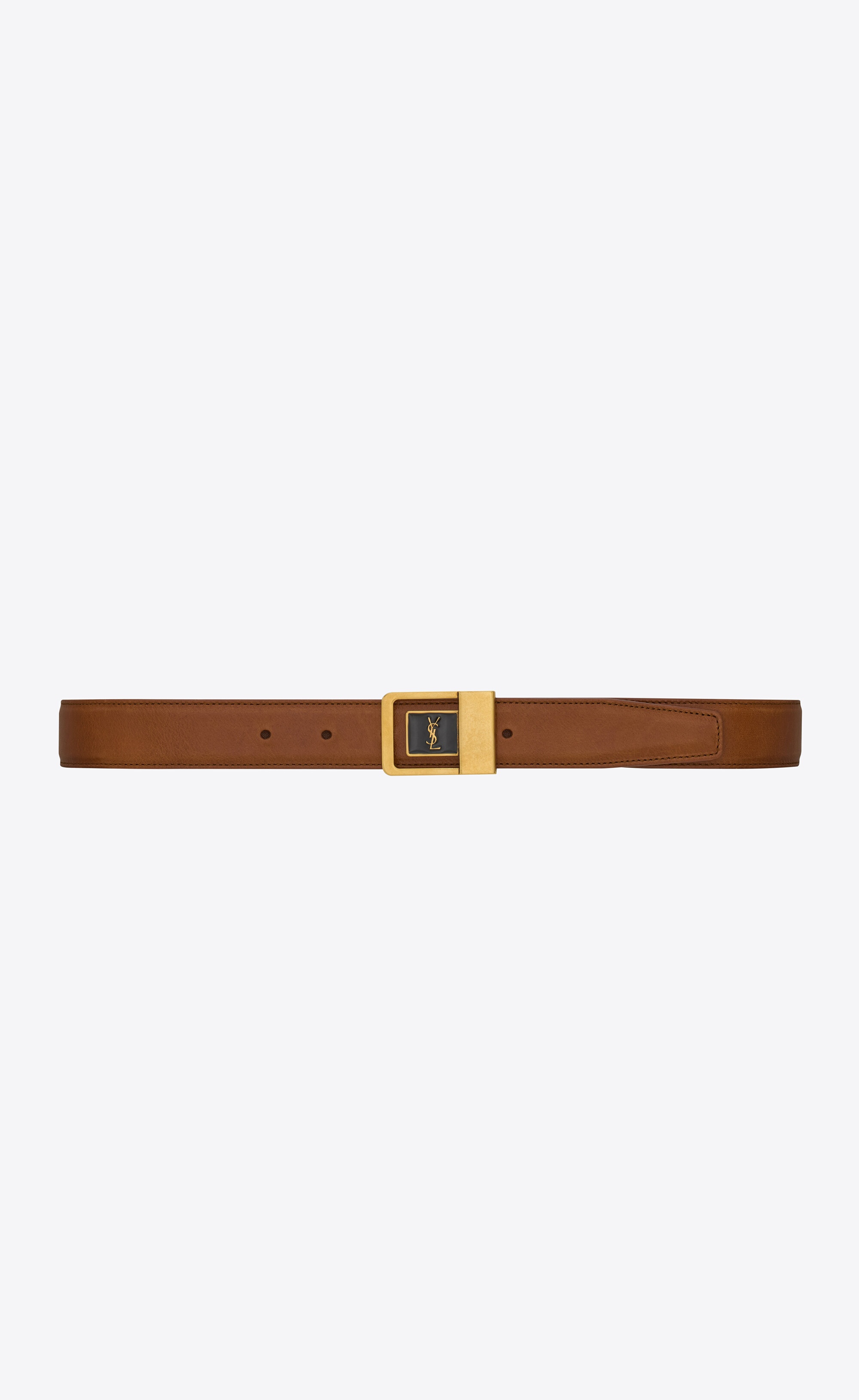 female buckle belt in vegetable-tanned leather - 1