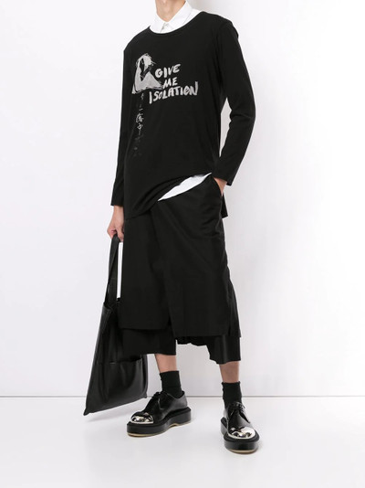 Yohji Yamamoto Isolation long sleeve t-shirt outlook