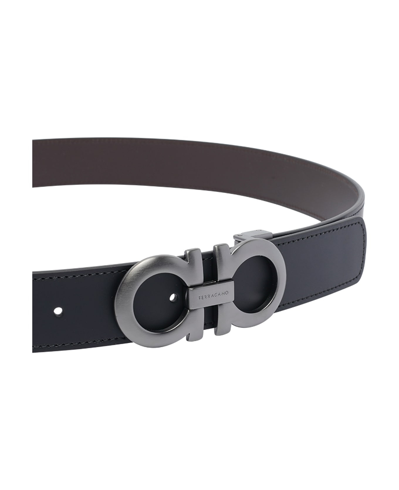 Adjustable And Reversible Gancini Belt - 2