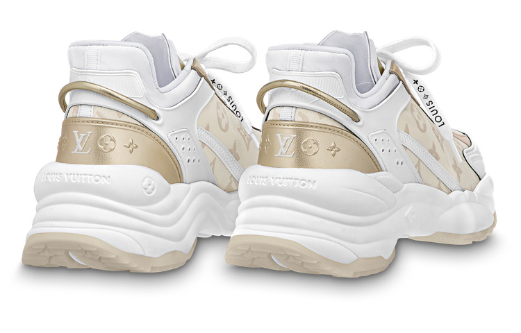 (WMNS) LOUIS VUITTON Run 55 Sneakers 'Beige Monogram White' 1ABHR3 - 4