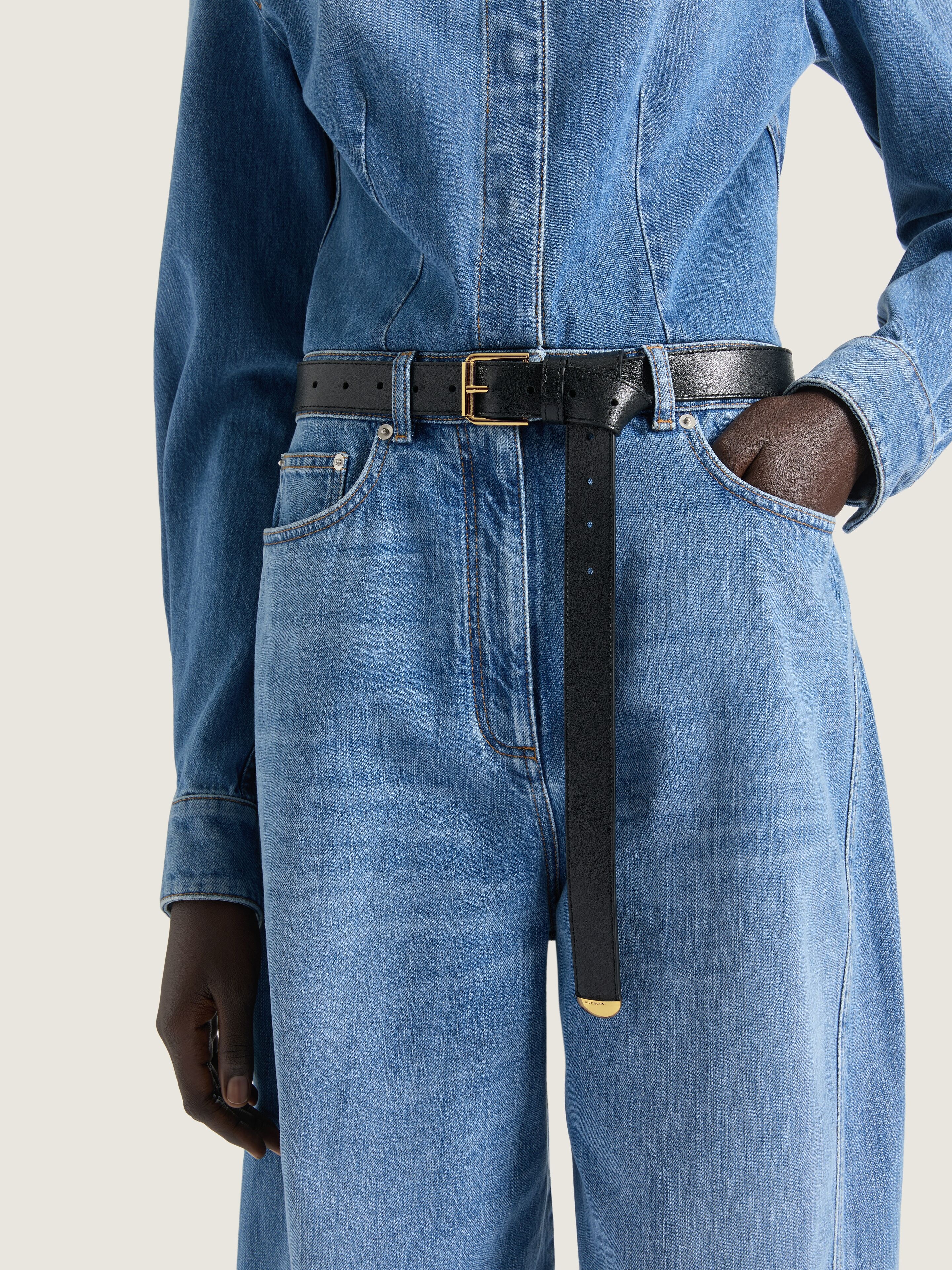 VOYOU LONG BELT IN SHINY LEATHER - 2