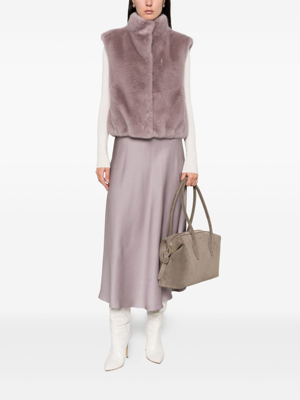 satin midi skirt - 2