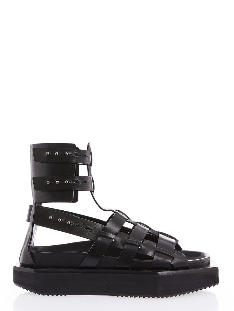 Black Turbo Cyclop Sandals 1
