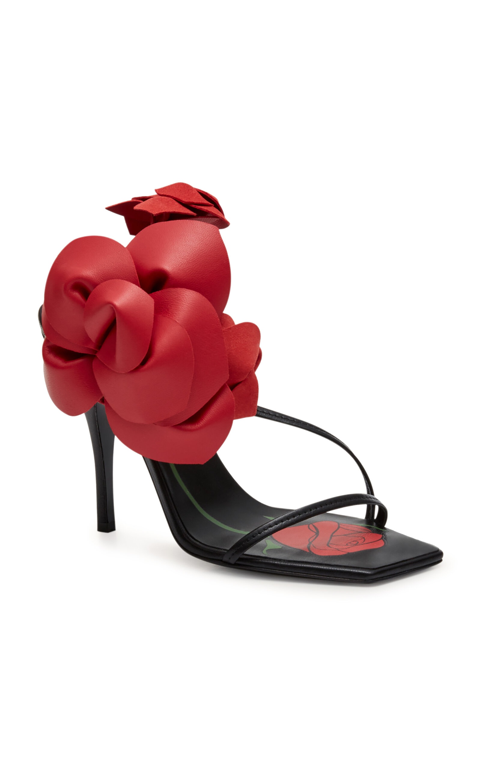パンプス MAGDA BUTRYM Women Sandals 529425 RED Magda Butrym Flower lace-up sandals for Women - Red in Qatar