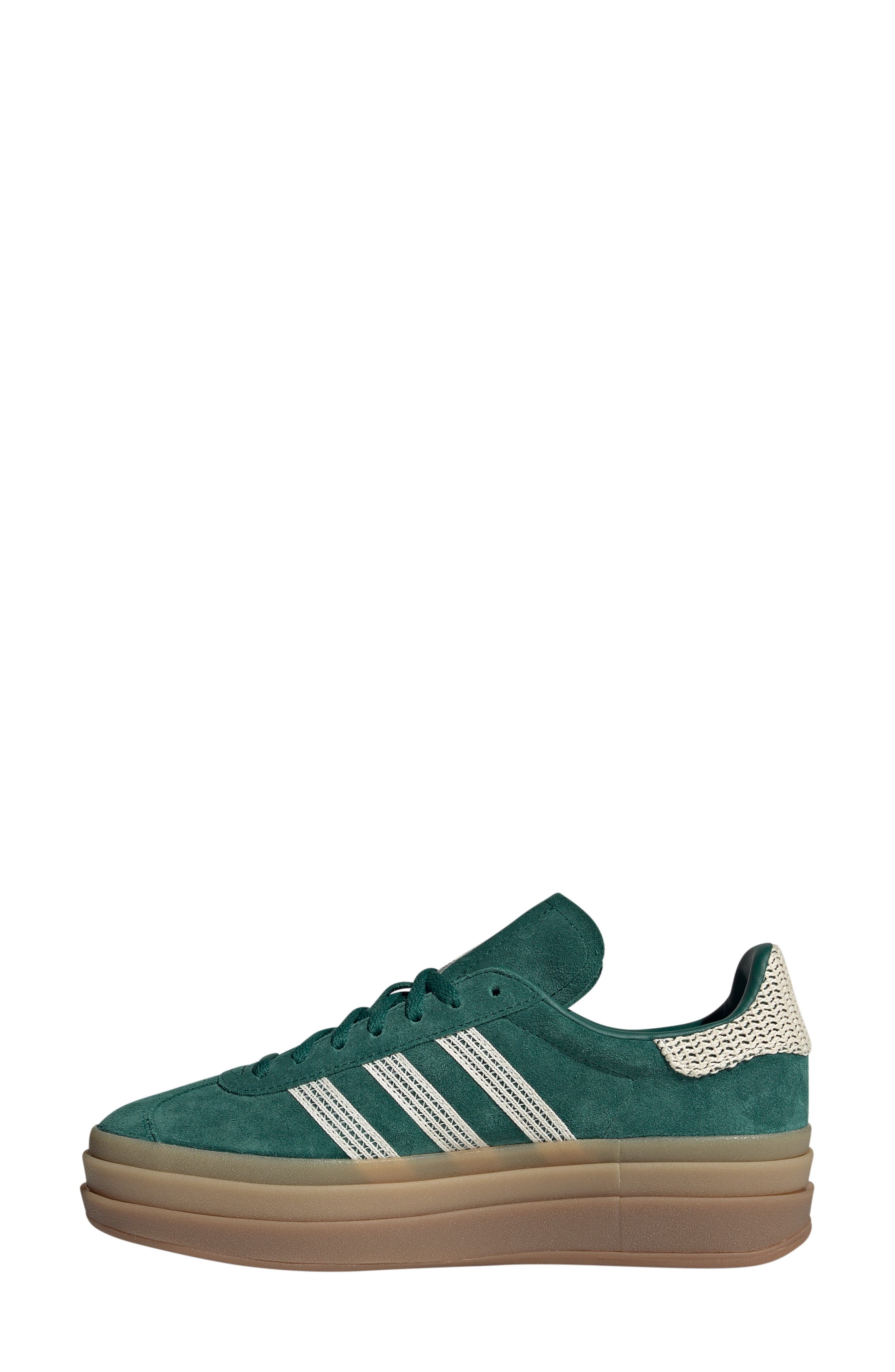 adidas Gazelle Bold Platform Sneaker in Collegiate Green/white/Gold at Nordstrom - 6