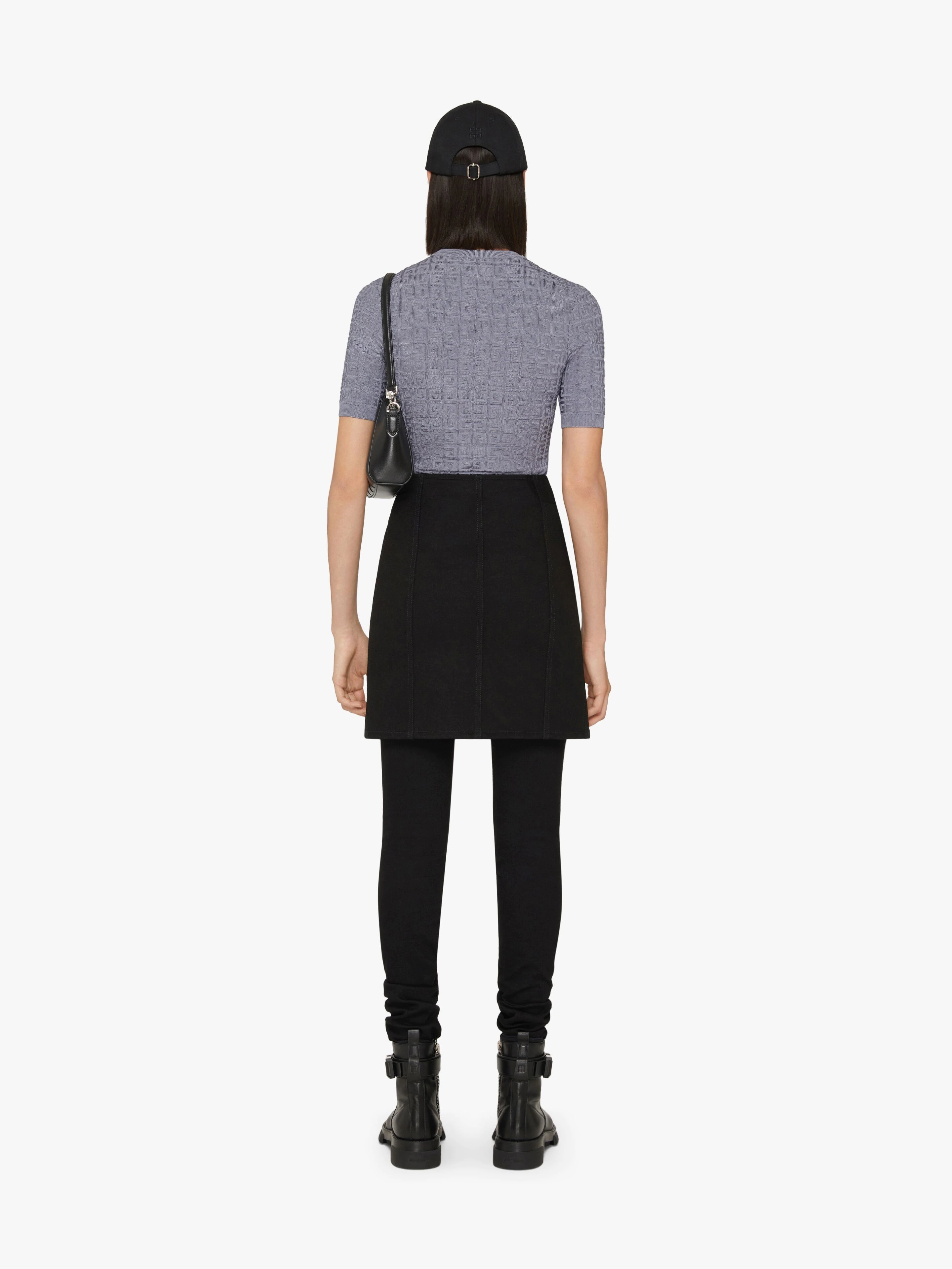 SHORT SLEEVES SWEATER IN 4G JACQUARD - 4