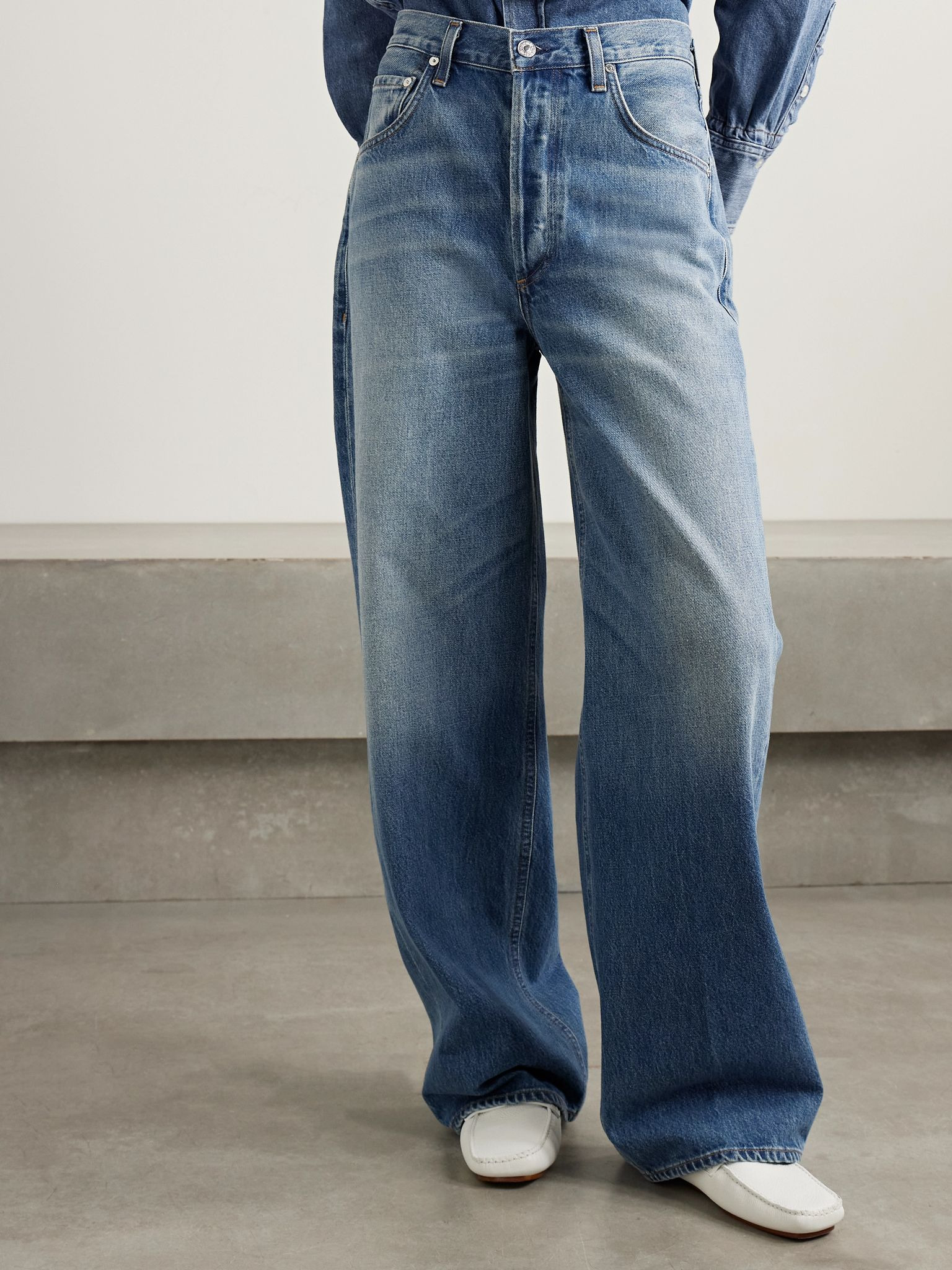 + Argent Ayla Baggy high-rise wide-leg jeans Mid denim - 3
