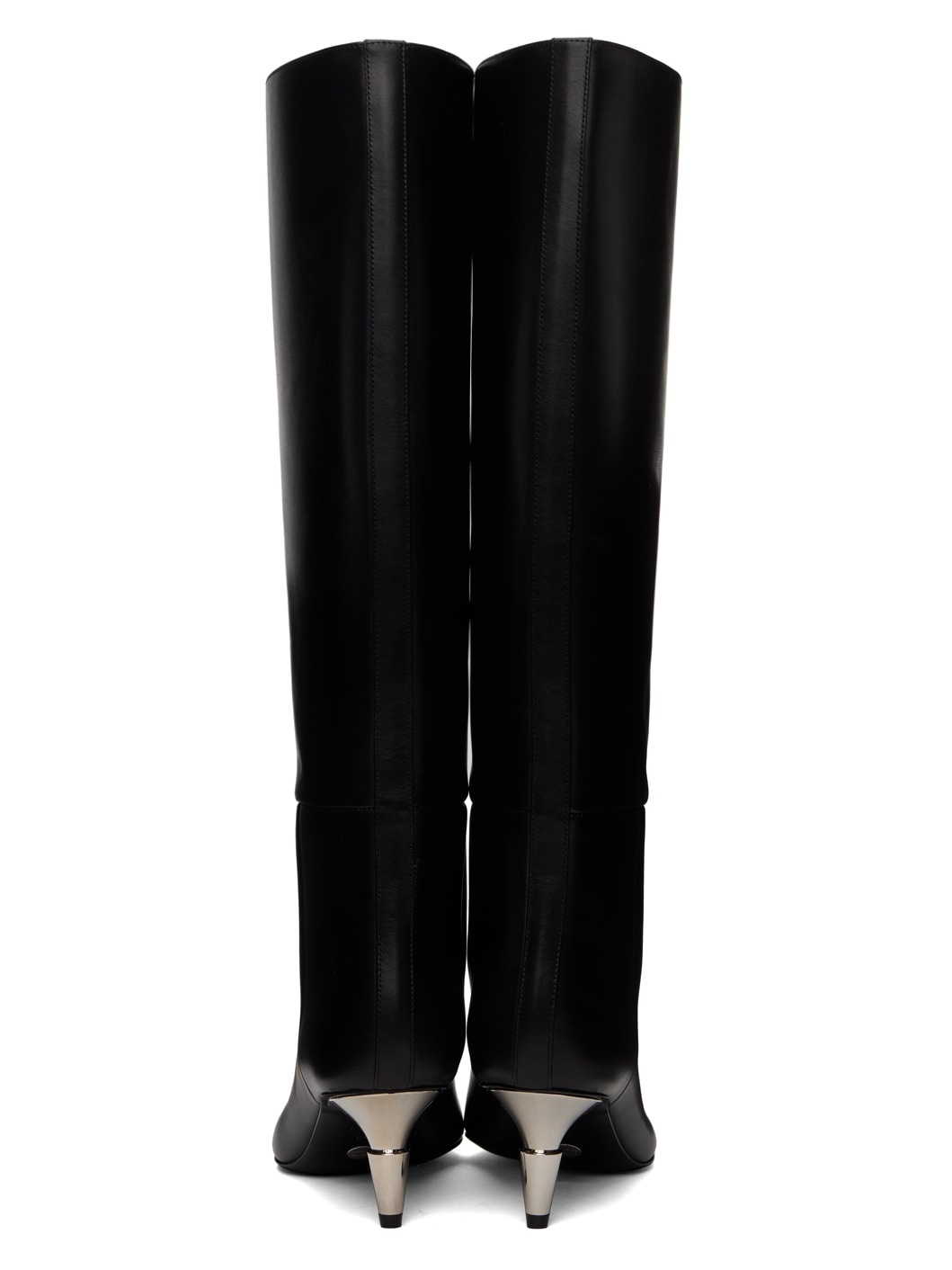 Black Spike Tall Boots - 2