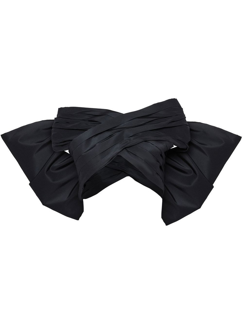 off-shoulder silk cropped top 1