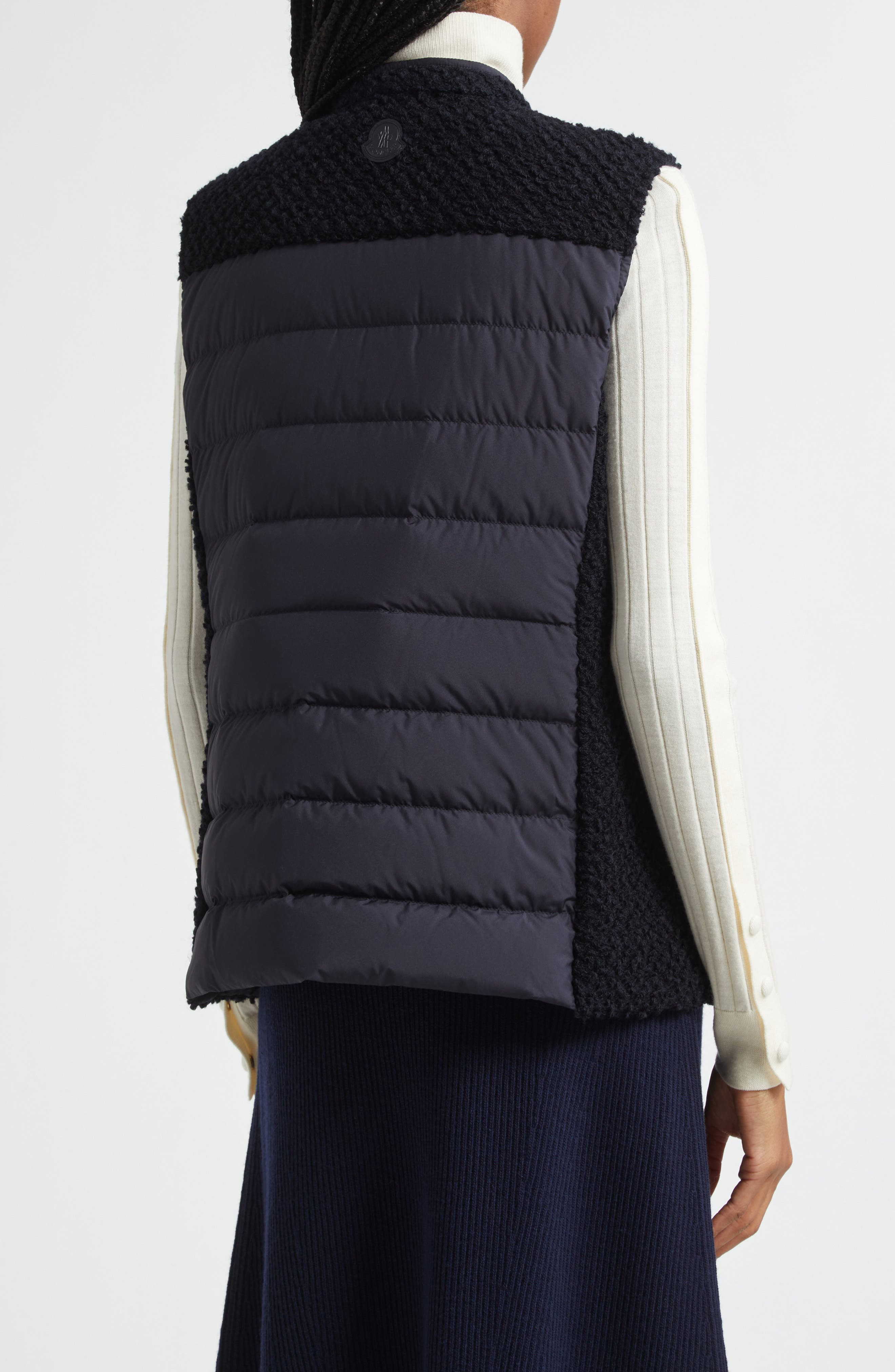 Moncler Fallavier Virgin Wool Down Vest in Dark Navy Blue at Nordstrom - 2