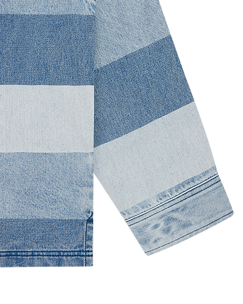 SCRIPT DENIM LONG SLEEVE RUGBY SHIRT 3