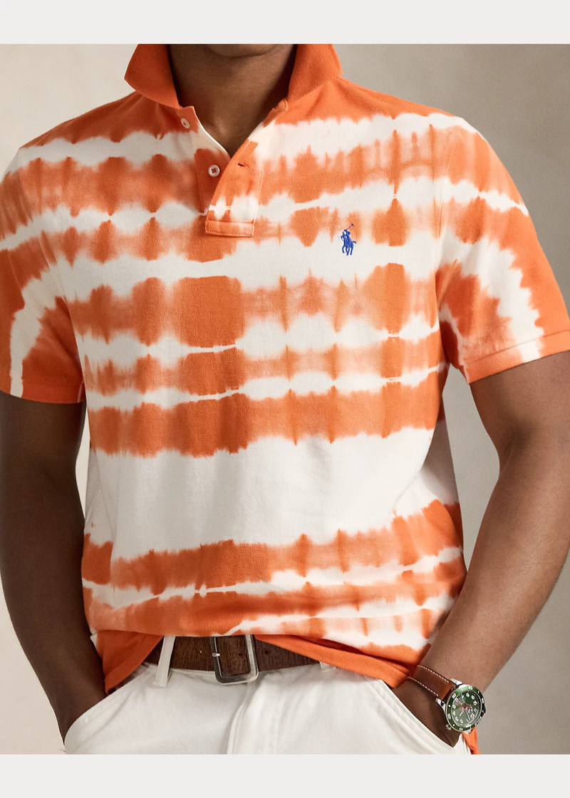 Classic Fit Tie-Dye Mesh Polo Shirt 5