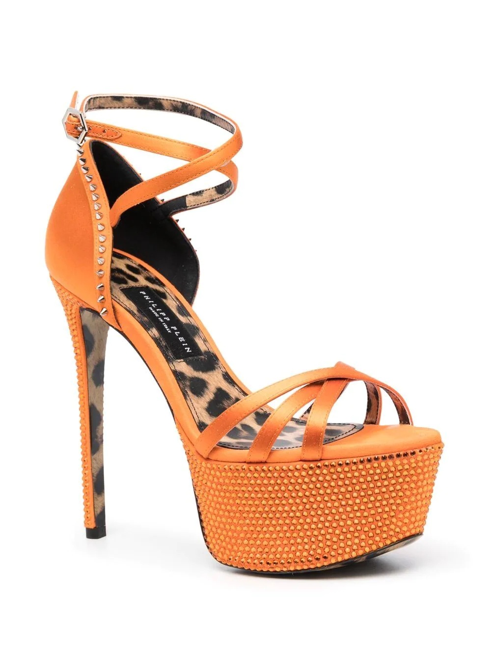 embellished satin platform sandals - 2