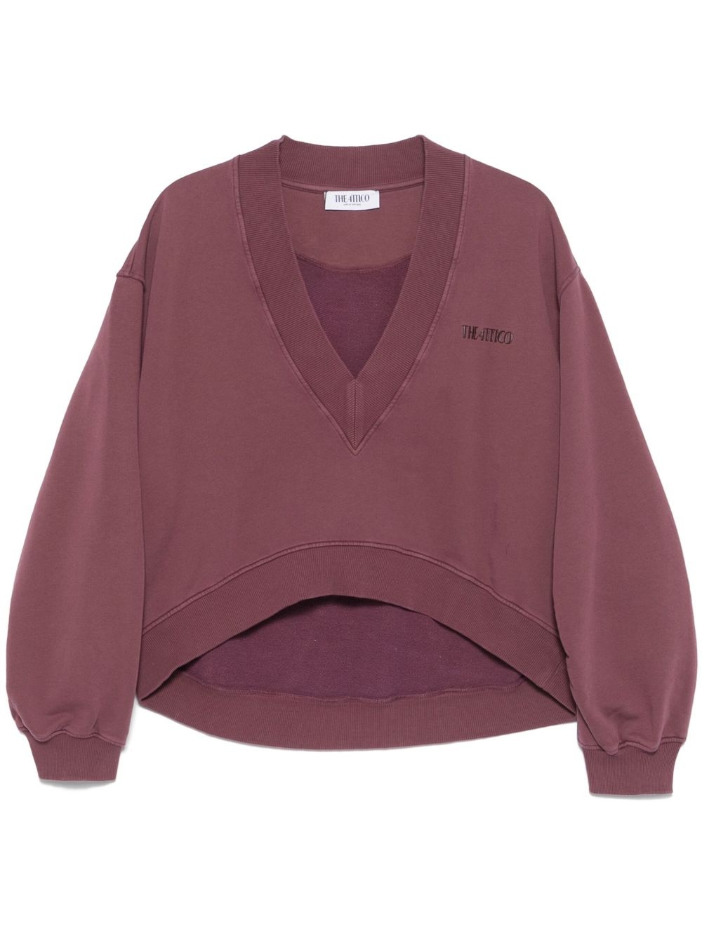 logo-embroidered sweatshirt - 1