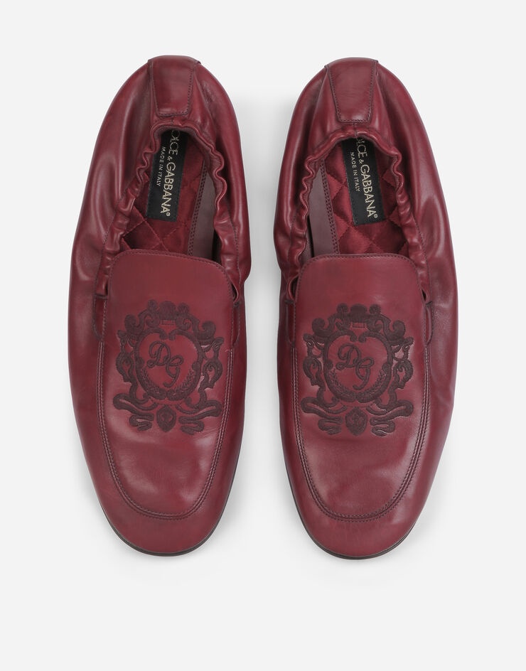 Calfskin loafers with DG coat of arms embroidery - 4