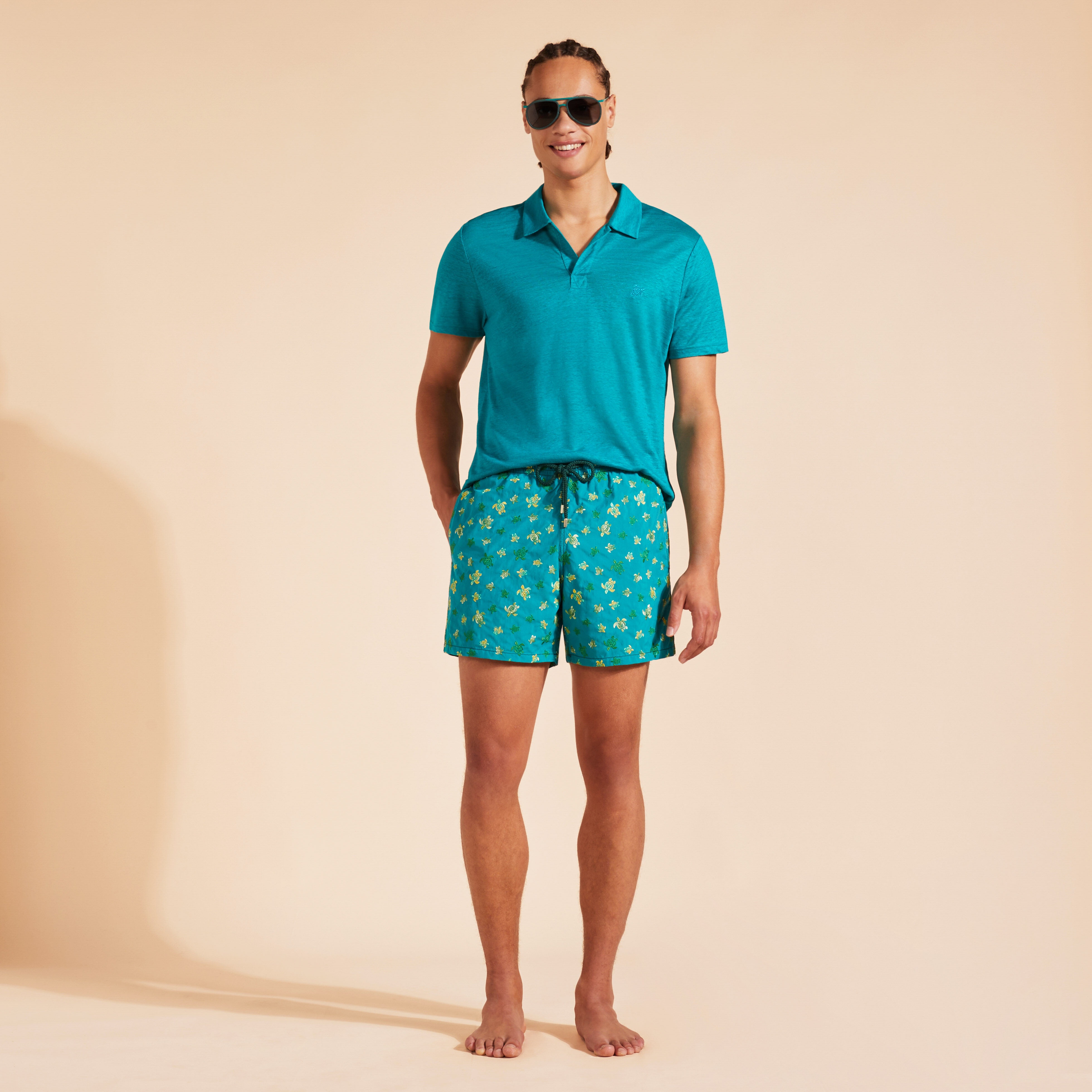 Men Swim Shorts Embroidered Ronde des Tortues - Limited Edition - 5