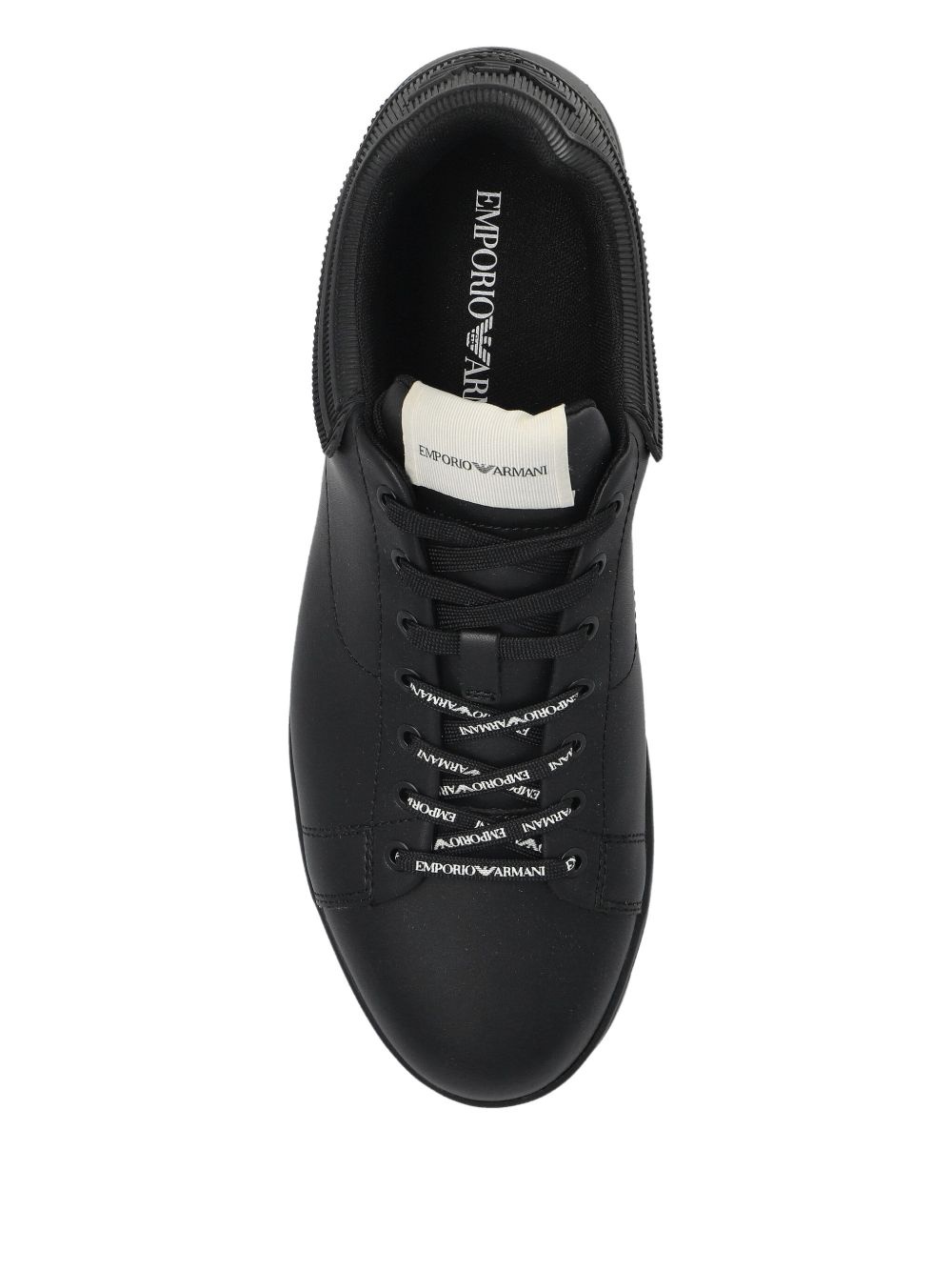 leather lace-up sneakers - 4