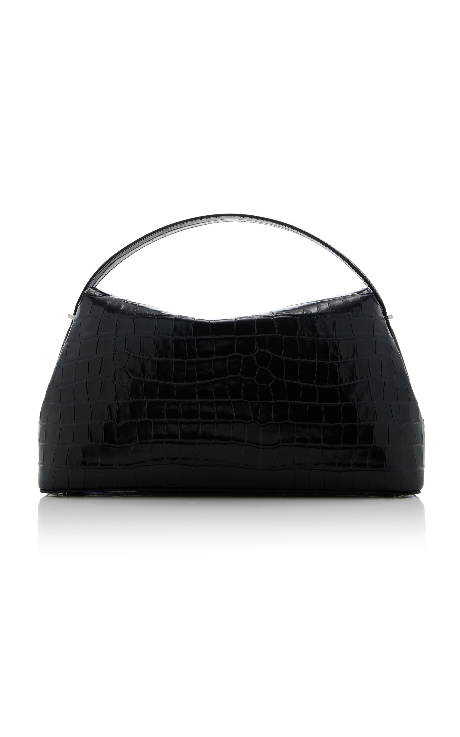 T-Lock Croc-Effect Leather Top Handle Bag black - 4