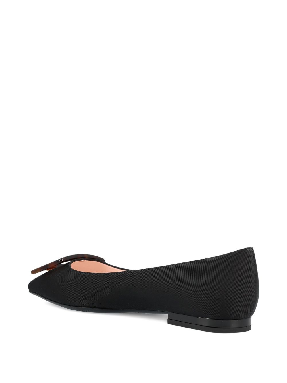 buckle-embellishment pointed-toe flat pumps - 4