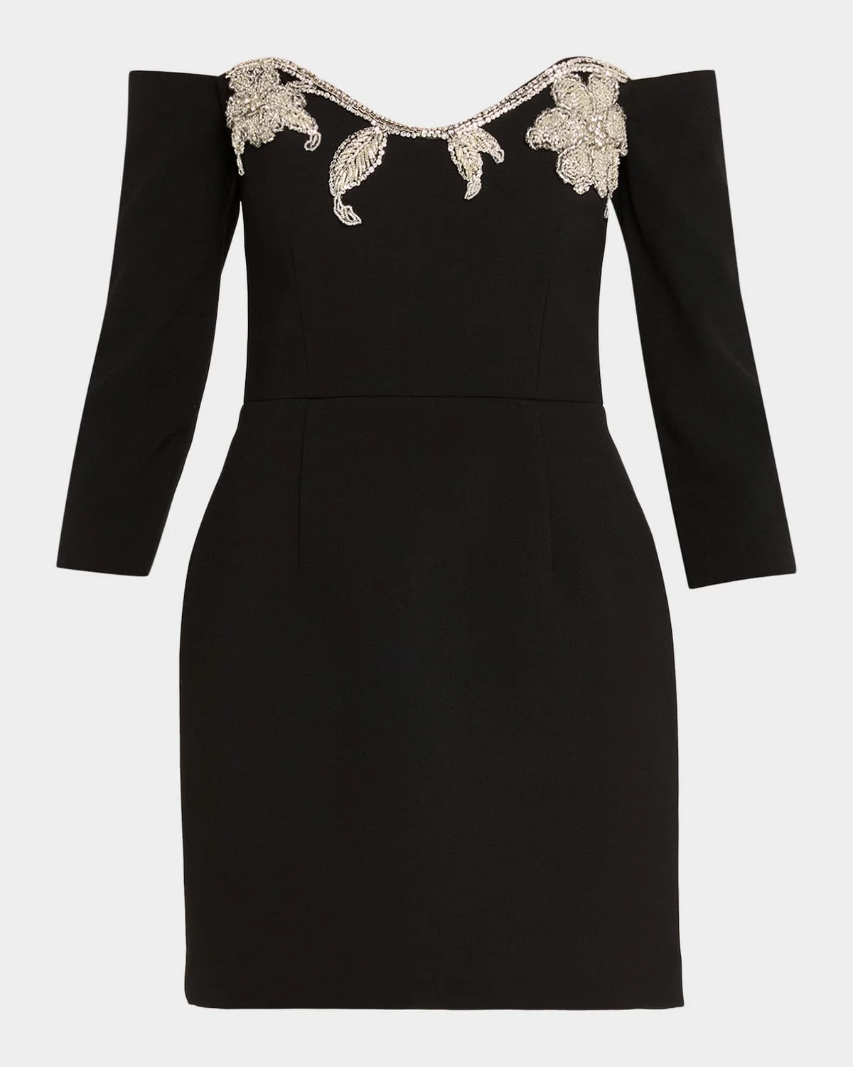 Ellerie Floral Diamante Off-Shoulder Mini Dress - 1