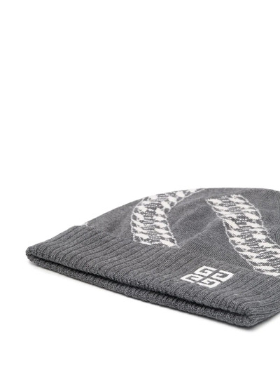 Givenchy chain-intarsia beanie outlook