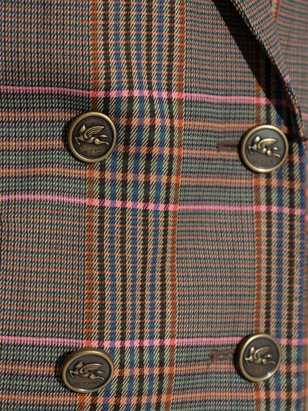 checked double-breasted blazer - 5