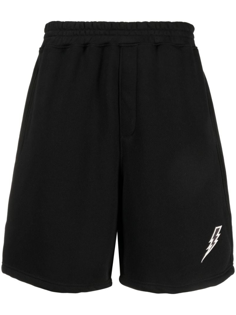 Thunderbolt-embroidered track shorts - 1