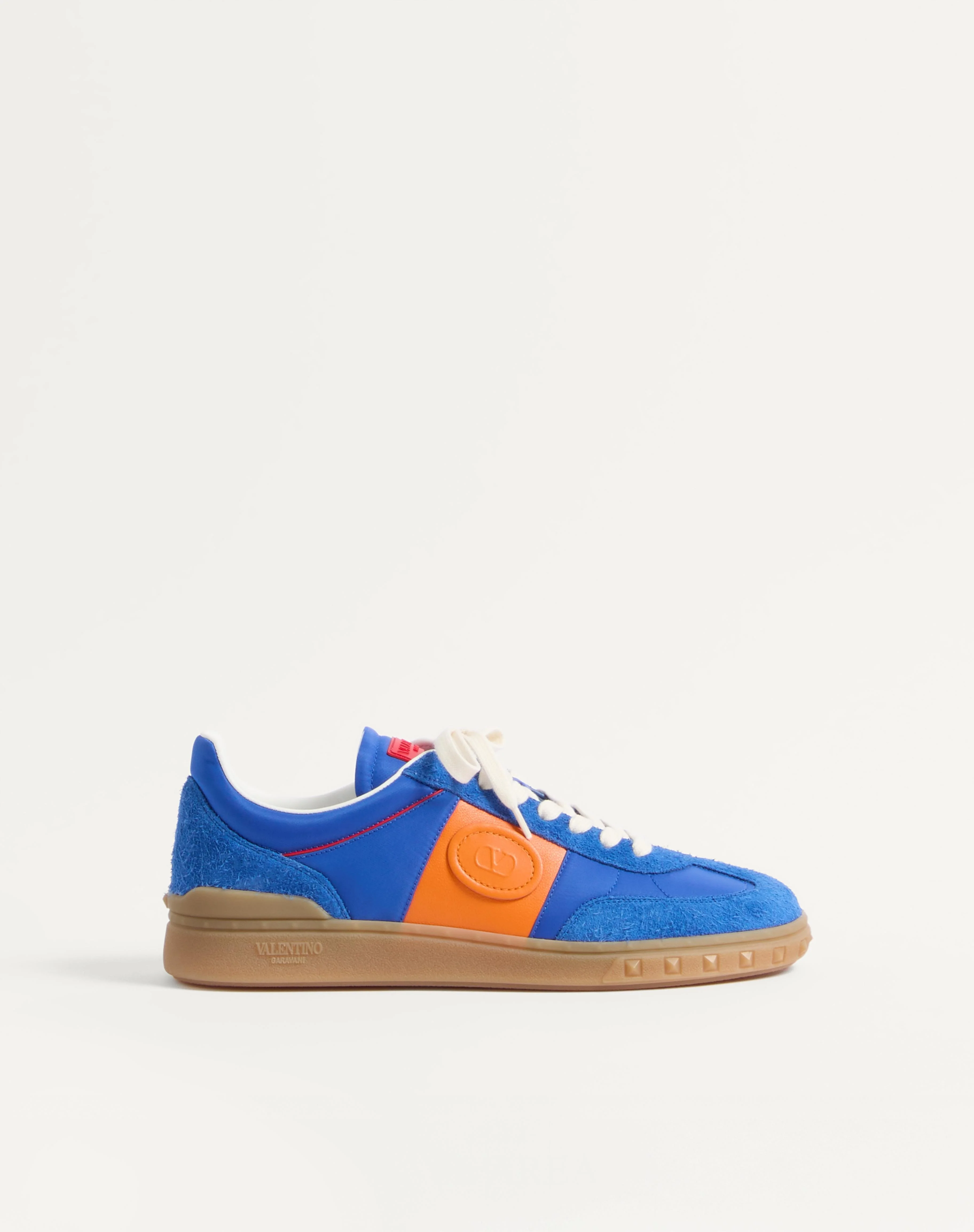 UPVILLAGE LOW TOP SNEAKER IN CRUST LEATHER AND NYLON - 1