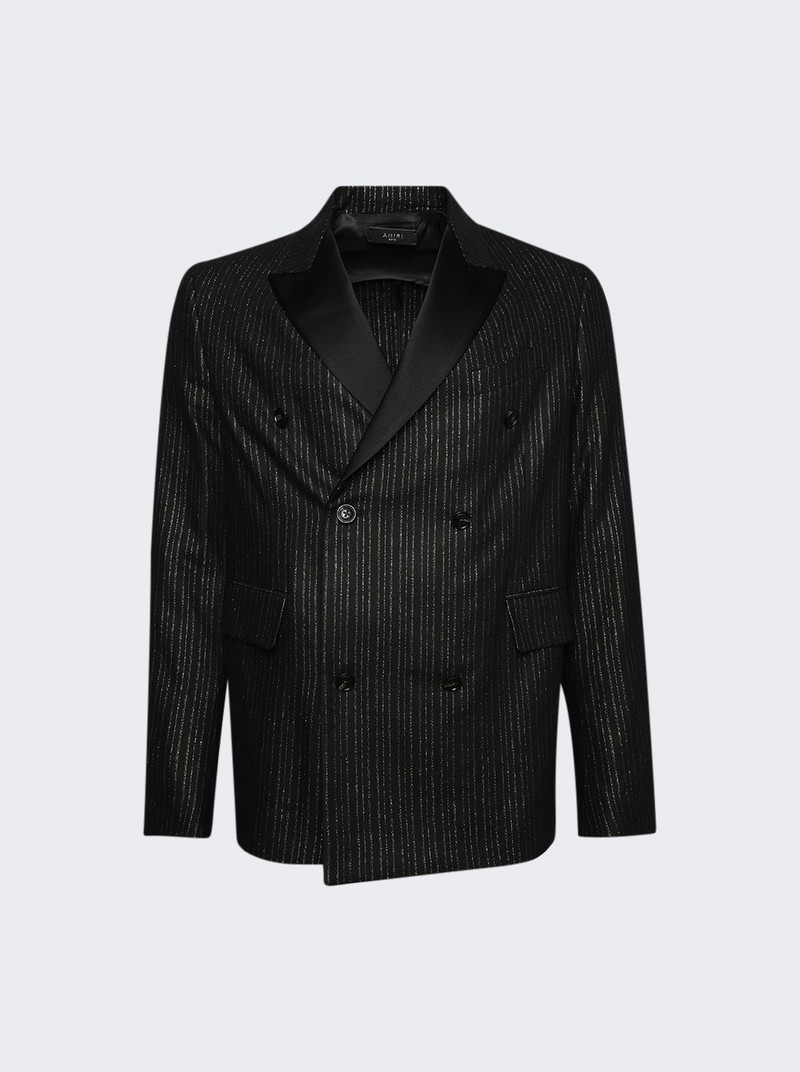 Pinstripe Blazer Black 1