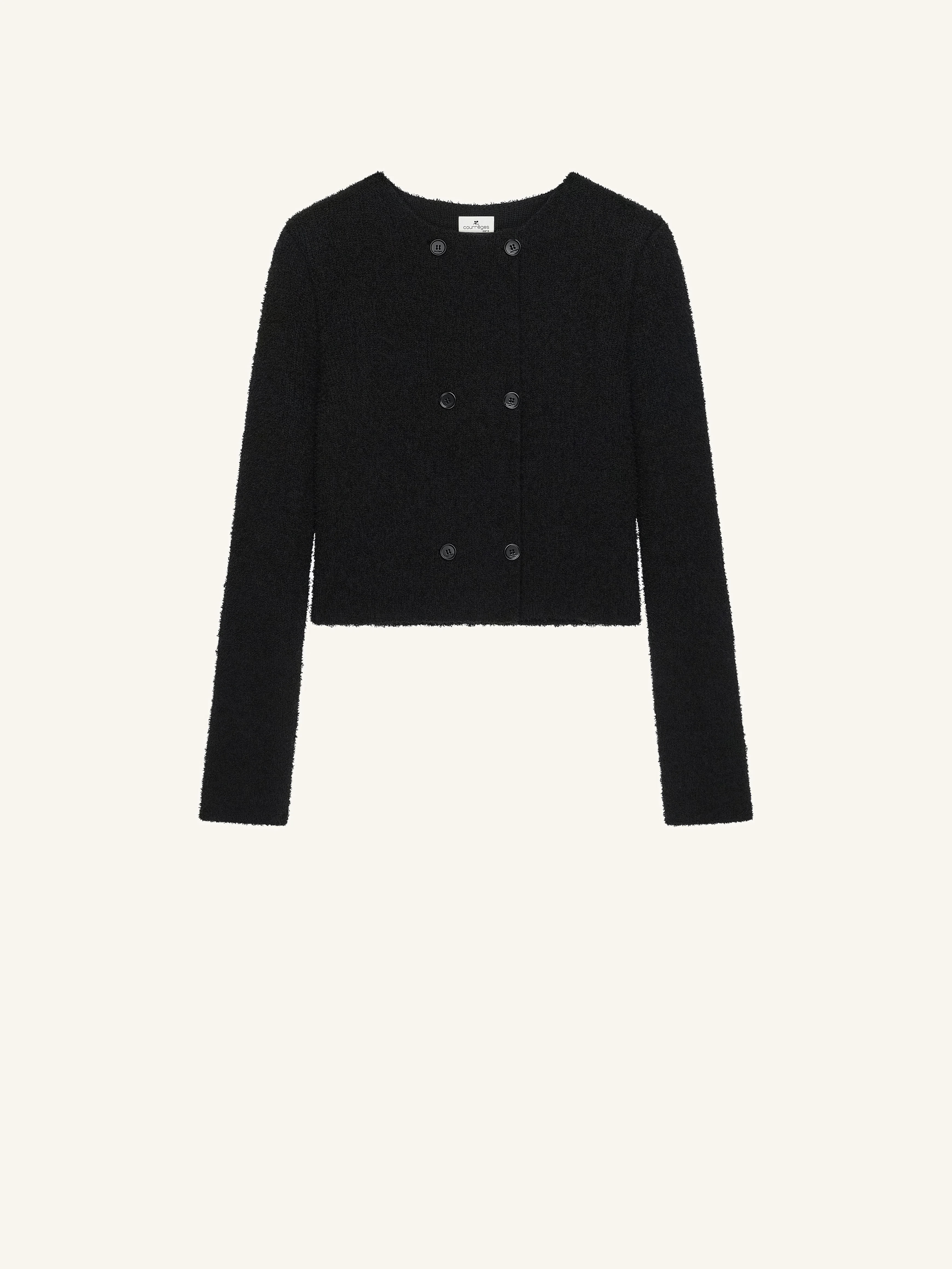 BOUCLETTE KNIT DOUBLE BREASTED JACKET - 1