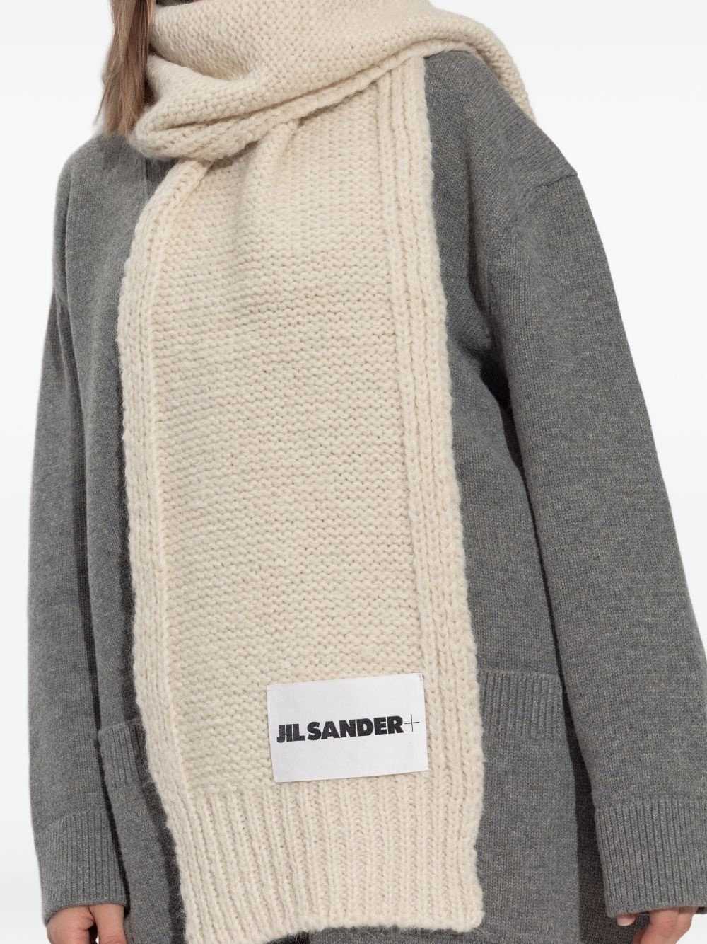 logo-patch scarf - 4
