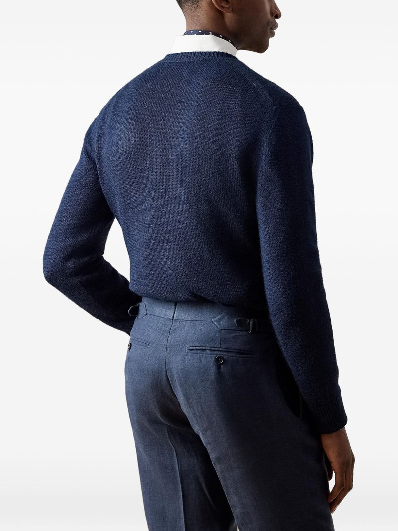 bear-appliqué crew-neck sweater 4