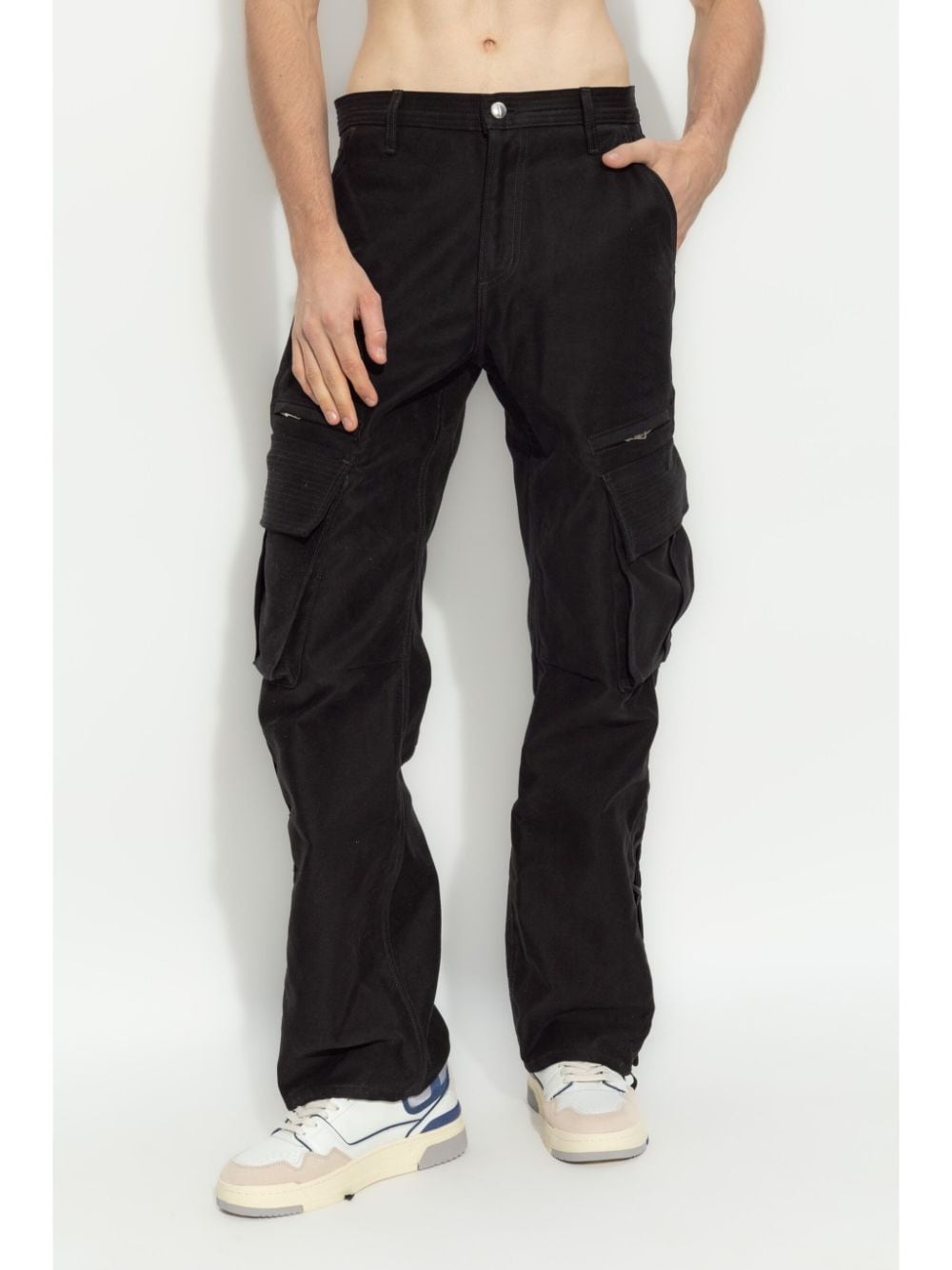 straight-leg cargo trousers - 3