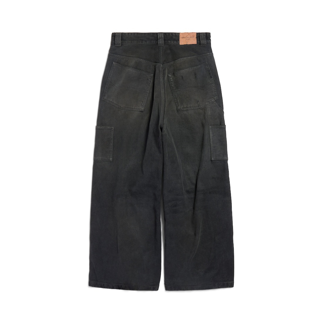 Men's Ripped Off Baggy Pants in Black/green/red - 6