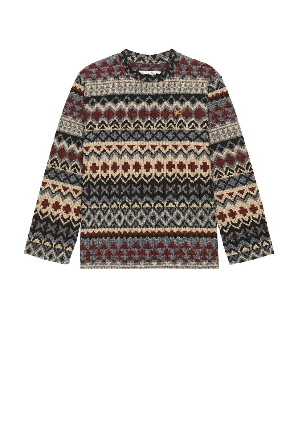 Jacquard Knit Crew Neck - 1
