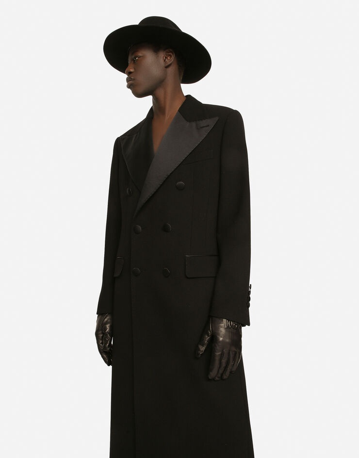 Double-breasted stretch wool crepe coat - 4