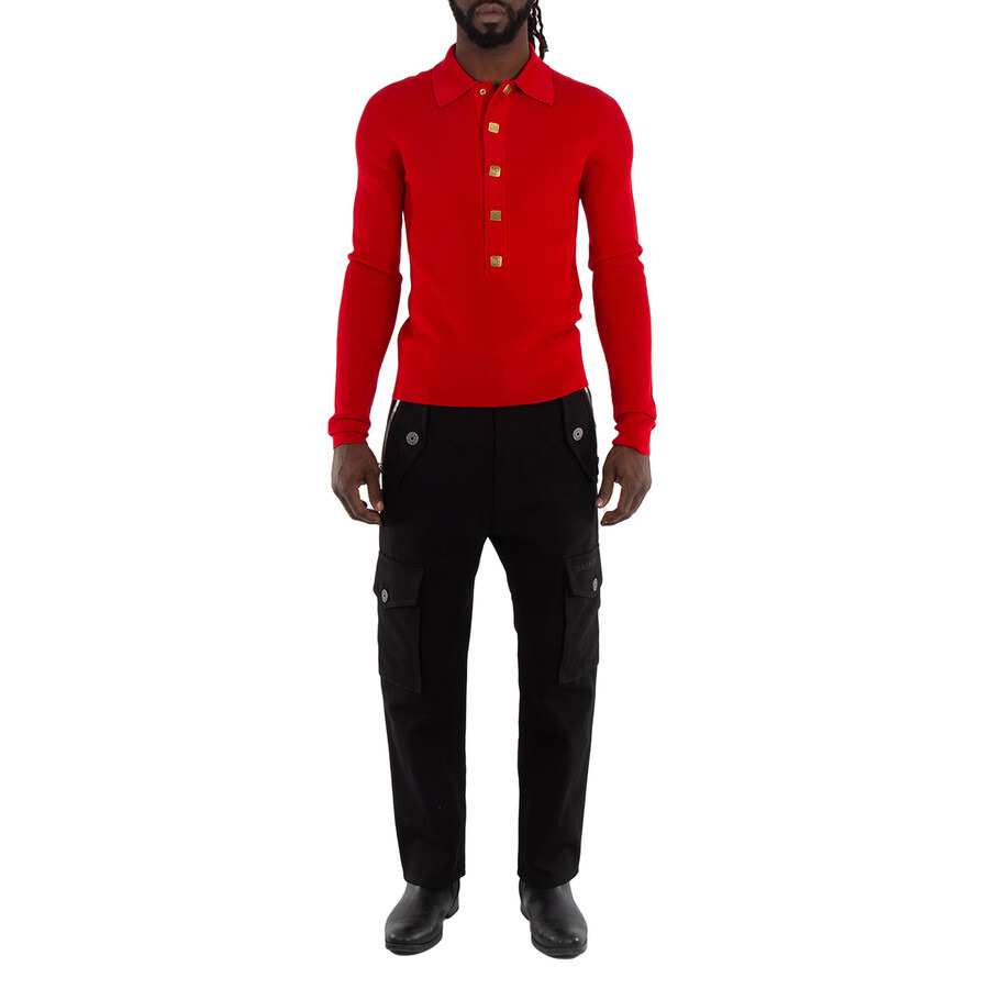 Balmain Straight-Cut Cargo Cotton Trousers - 4
