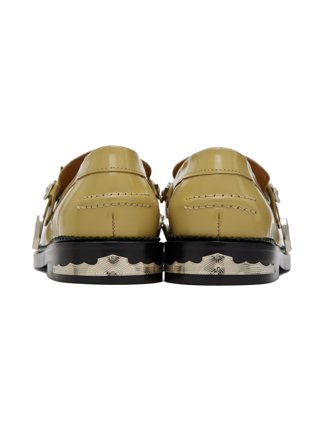 Beige Hardware Loafers - 2